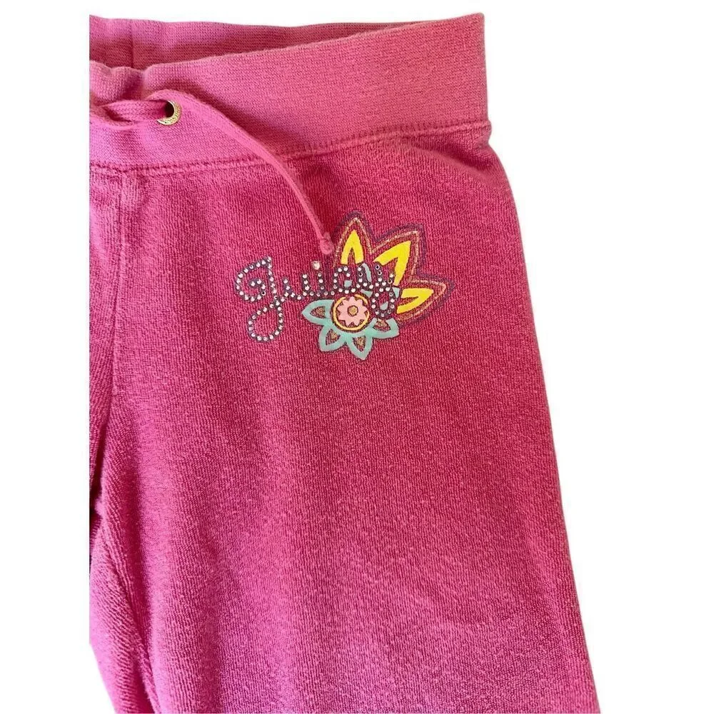 Girl’s Juicy Couture Velour Pants, Sz:7